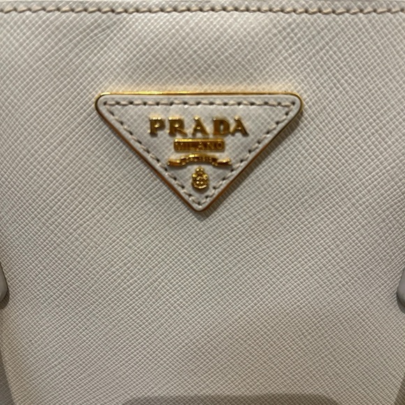 Prada Extra Large Lux Saffiano Leather Dual Top Handle Tote Bag - Picture 10 of 12